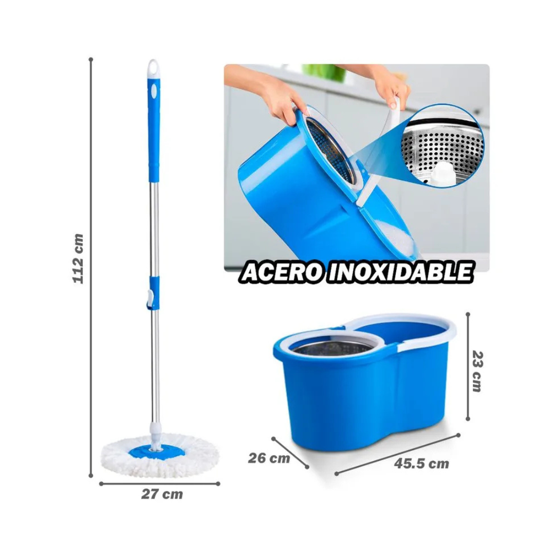 TRAPEADOR CON SISTEMA DE CENTRIFUGADO SIN MANOS AL AGUA