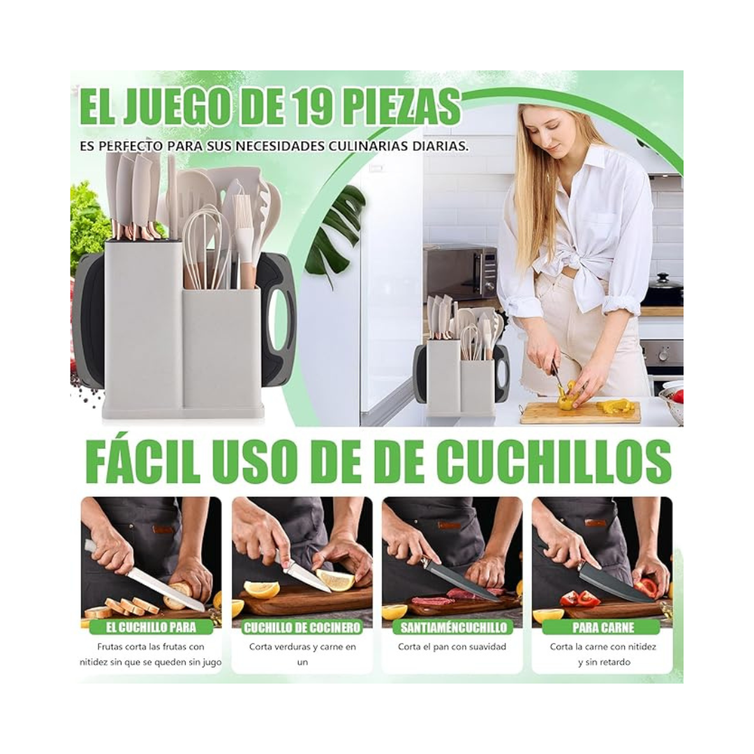 SET DE 19 UTENSILIOS DE COCINA CHEFCRAFT®