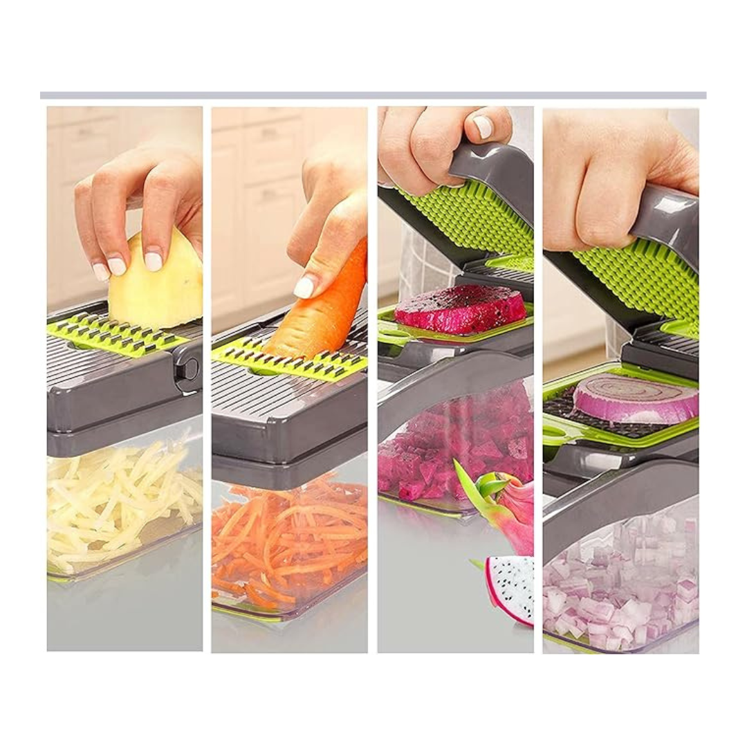 CORTADOR MULTIFUNCIONAL 10 EN 1 CHOPMASTER® + GRATIS 6 TAPAS HERMÉTICAS