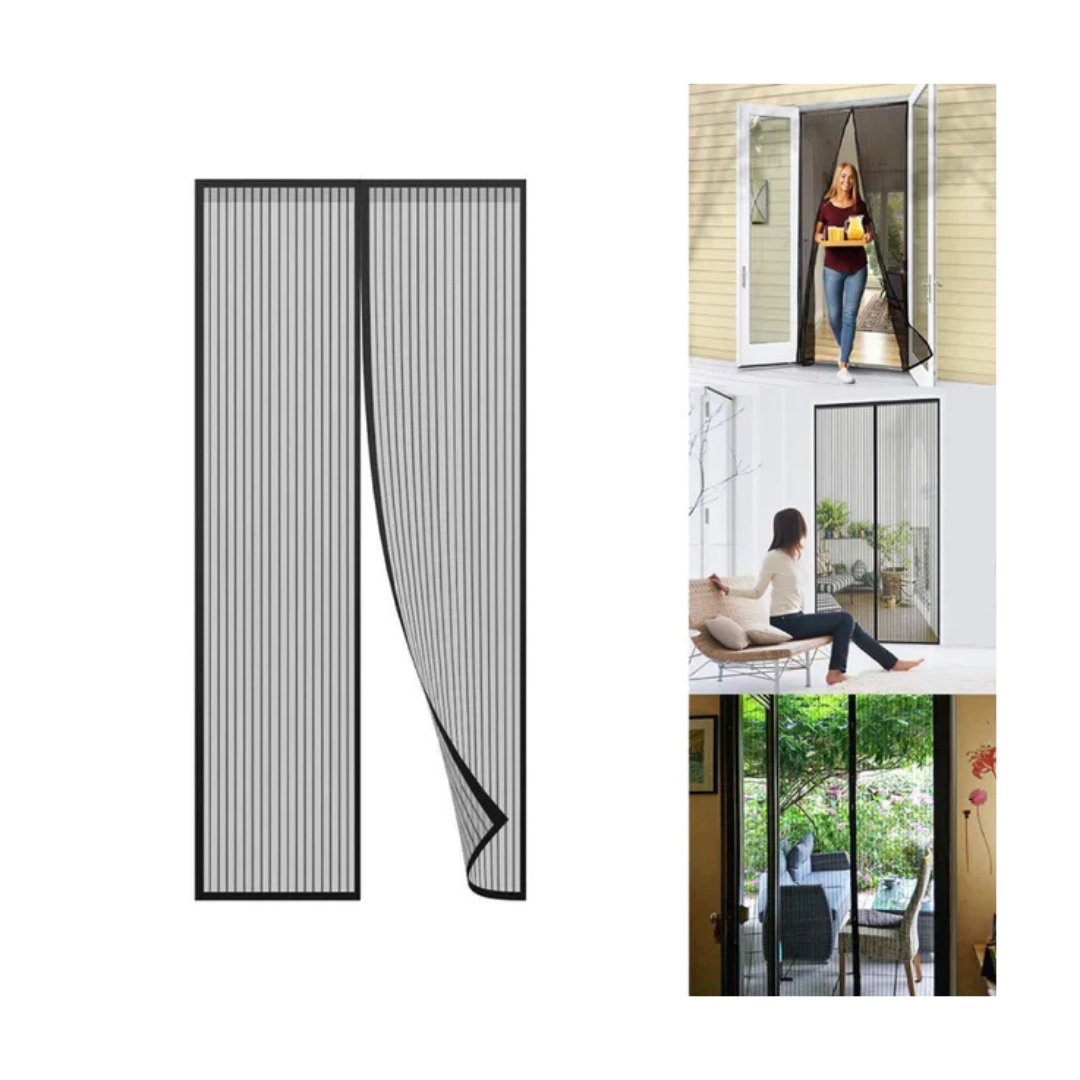 CORTINA DE PUERTA MAGNÉTICA AJUSTABLE ANTI INSECTOS MOSQUIPRO®