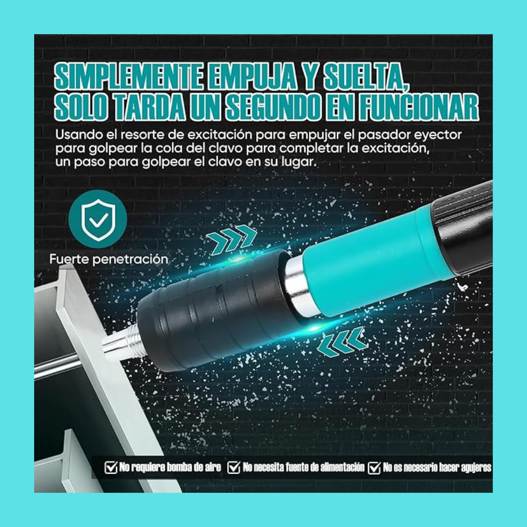 PISTOLA PARA FIJAR CLAVOS A PRESIÓN PROCLAV® + KIT GRATIS