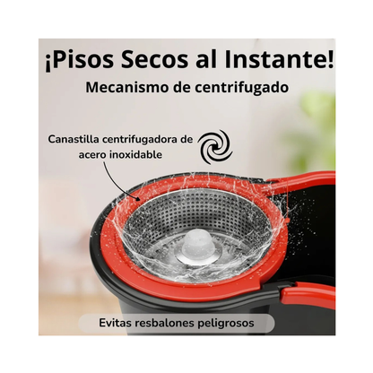 TRAPEADOR CON SISTEMA DE CENTRIFUGADO SIN MANOS AL AGUA