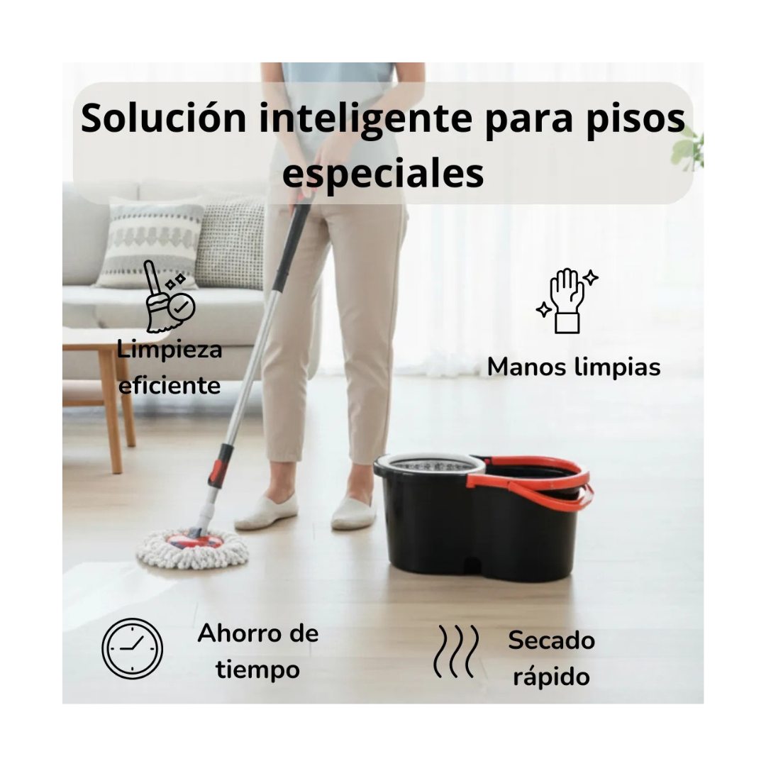 TRAPEADOR CON SISTEMA DE CENTRIFUGADO SIN MANOS AL AGUA