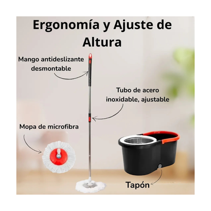 TRAPEADOR CON SISTEMA DE CENTRIFUGADO SIN MANOS AL AGUA