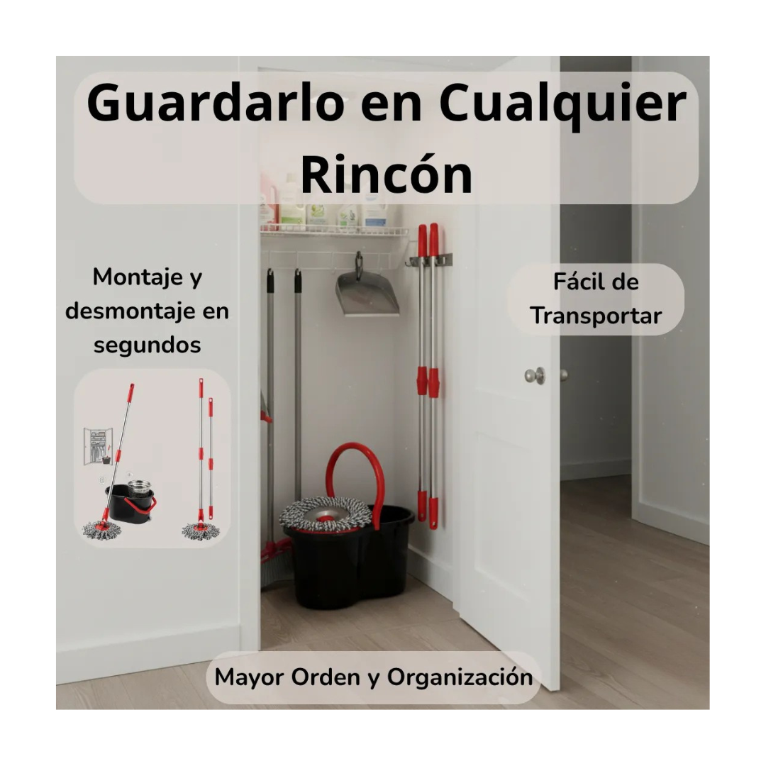 TRAPEADOR CON SISTEMA DE CENTRIFUGADO SIN MANOS AL AGUA