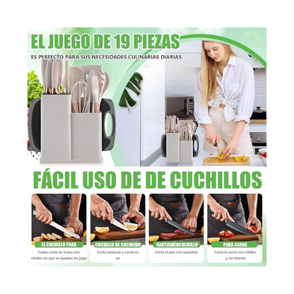 SET DE 19 UTENSILIOS DE COCINA CHEFCRAFT®