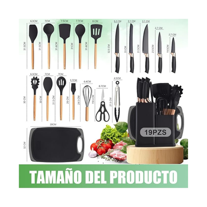 SET DE 19 UTENSILIOS DE COCINA CHEFCRAFT®