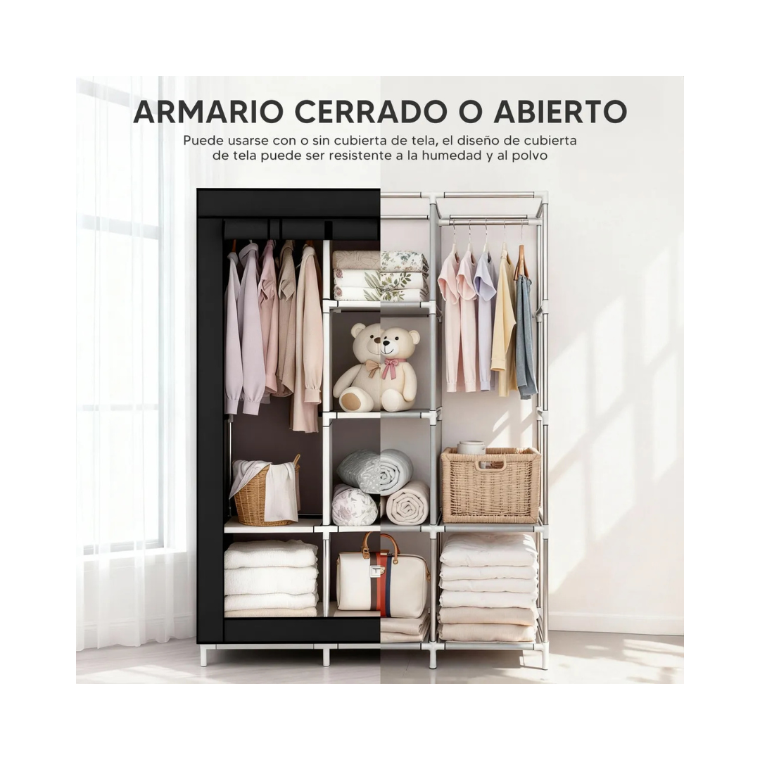 ROPERO ARMABLE CON PROTECTOR ANTI POLVO