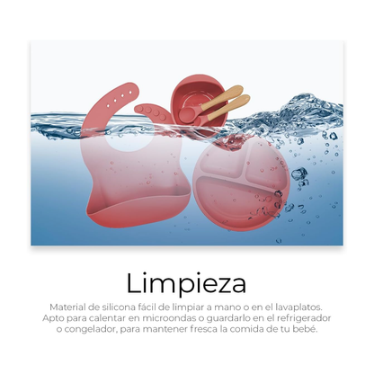 KIT DE PLATOS DE SILICON PARA BEBE BABYSPILL®