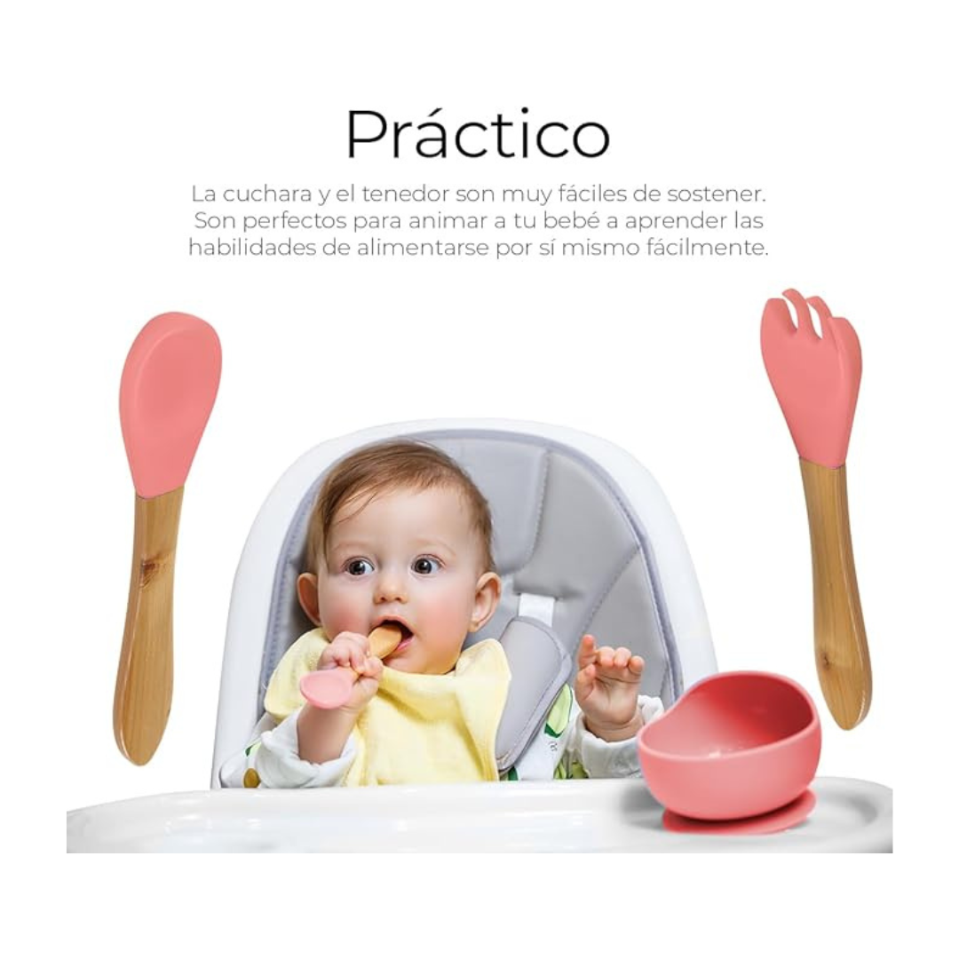 KIT DE PLATOS DE SILICON PARA BEBE BABYSPILL®