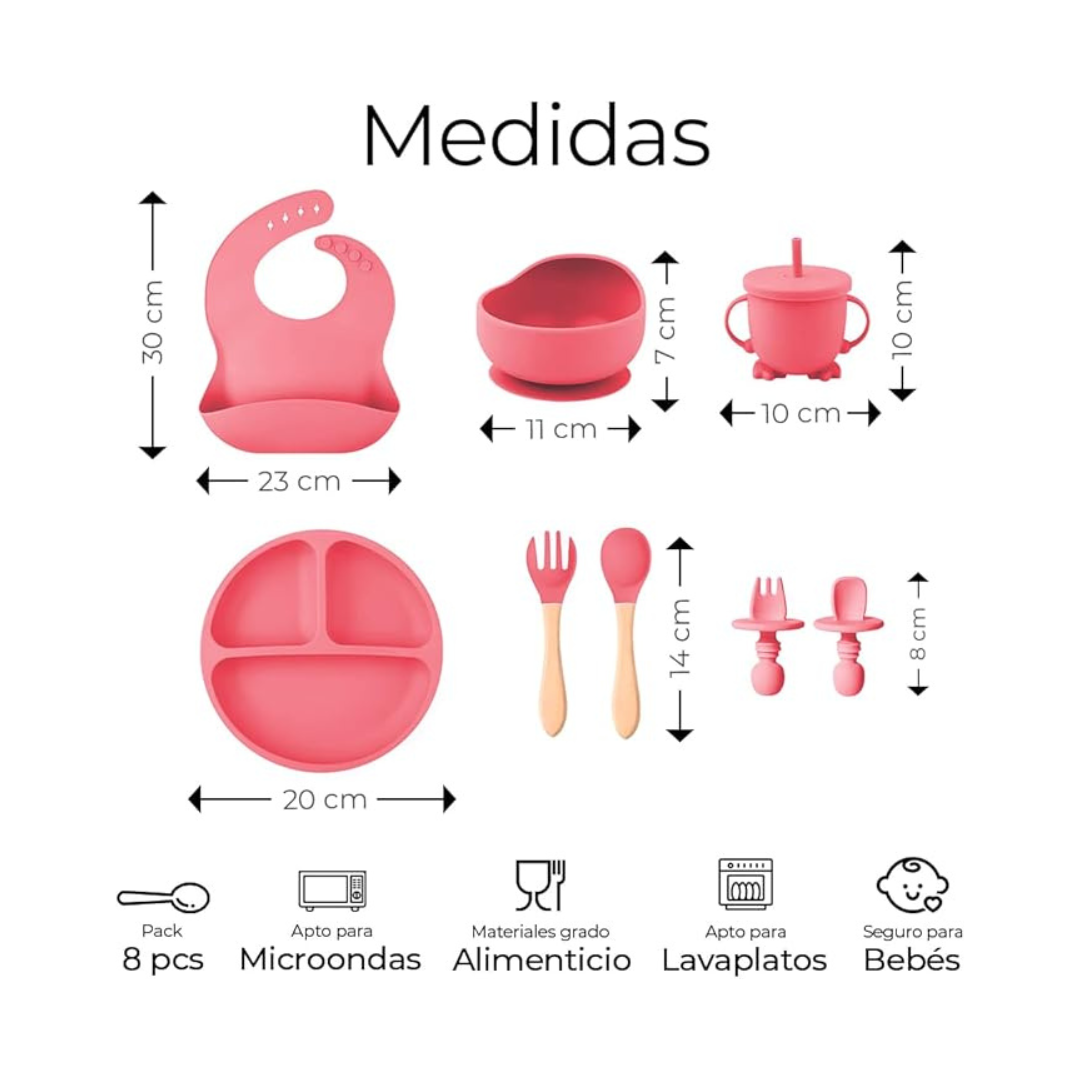 KIT DE PLATOS DE SILICON PARA BEBE BABYSPILL®