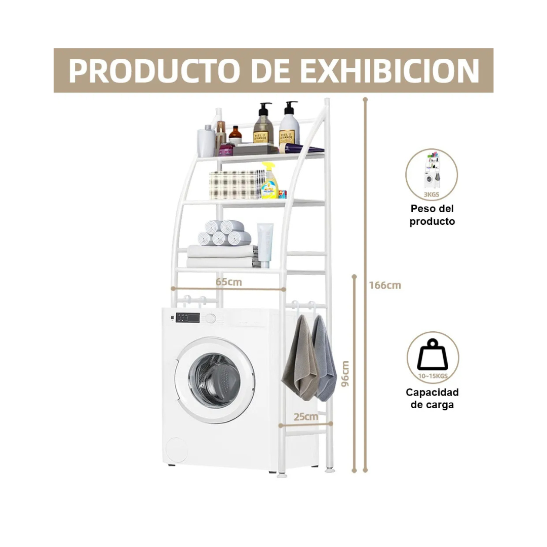 MUEBLE ORGANIZADOR DE LAVANDERÍA DE 3 NIVELES STEELRACK®