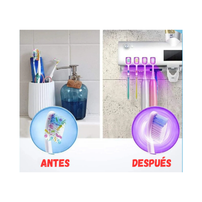 ESTERILIZADOR UV PARA CEPILLOS CON DISPENSADOR INTEGRADO CLENZA PRO®