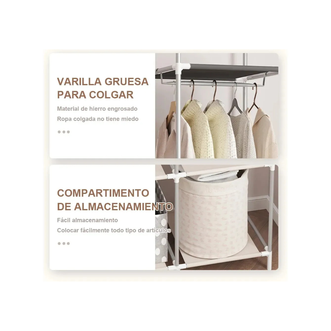 ROPERO ARMABLE CON PROTECTOR ANTI POLVO