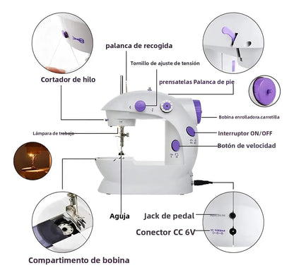 MÁQUINA DE COSER PROFESIONAL PORTÁTIL