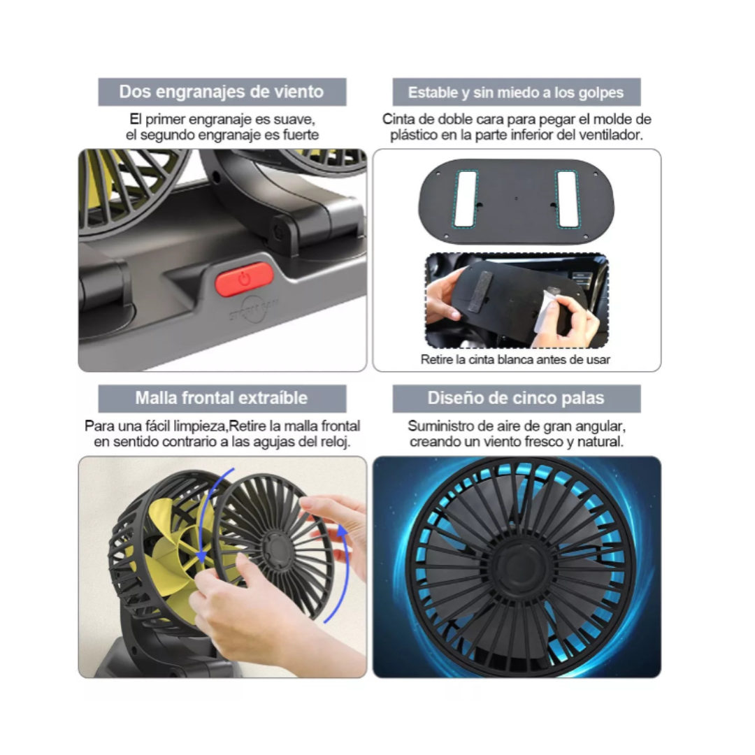 VENTILADOR PARA AUTOMÓVIL DOBLE AIRTURBO®