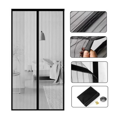 CORTINA DE PUERTA MAGNÉTICA AJUSTABLE ANTI INSECTOS MOSQUIPRO® ¡OFERTA 2X1!