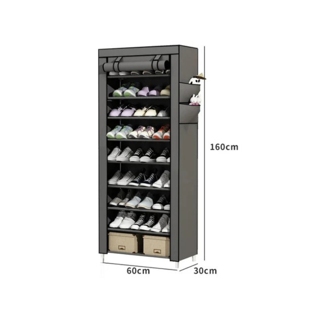 ZAPATERO DE 9 NIVELES CON PROTECTOR ANTI POLVO