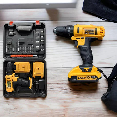 DEWALT®️ TALADRO INALAMBRICO + KIT GRATIS CON MALETIN INCLUIDO