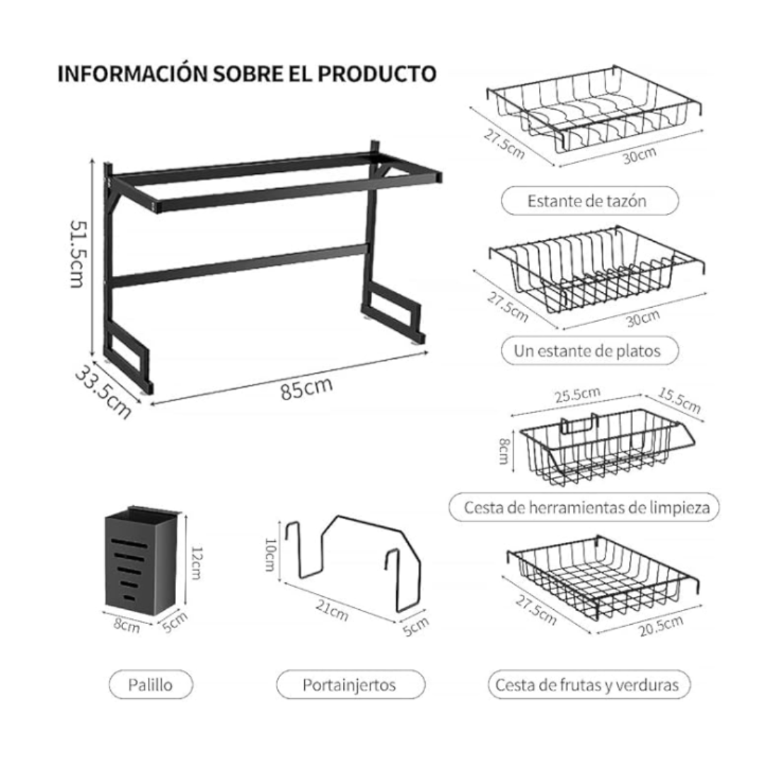 ESCURRIDOR  DE TRASTES FORT® REGALO INCLUIDO CEPILLO LAVA VASOS